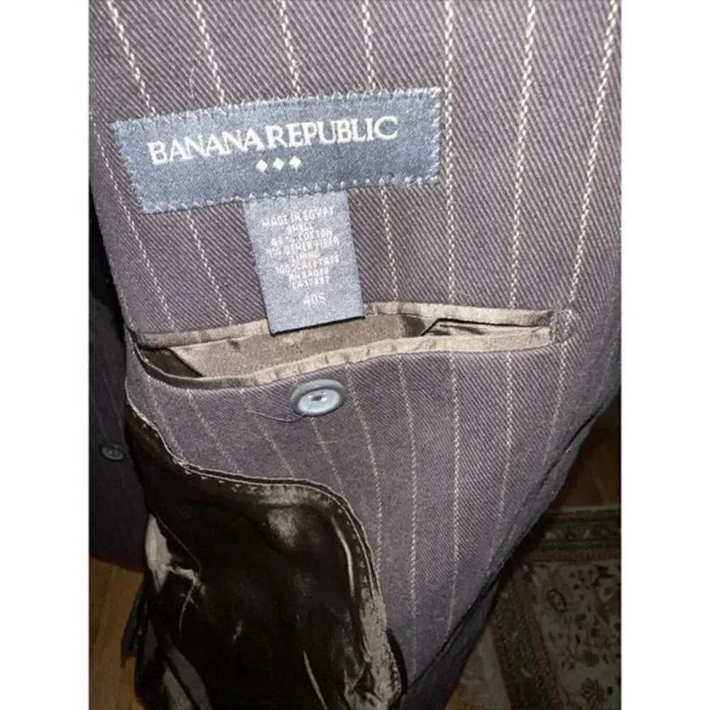 Banana‎ Republic Men's Blazer Jacket 40S Stripe 3 Button #1119 PERFECT
